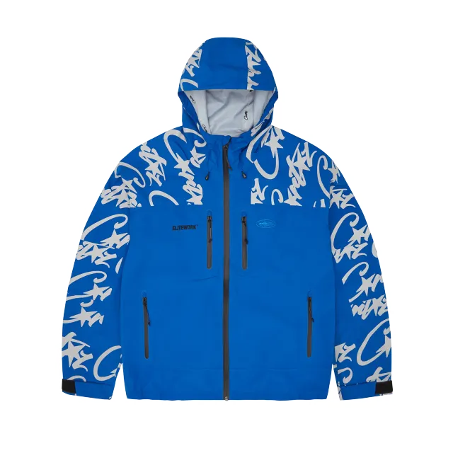 Corteiz Elitework Shell Jacket Jacke Blau Wasserdicht