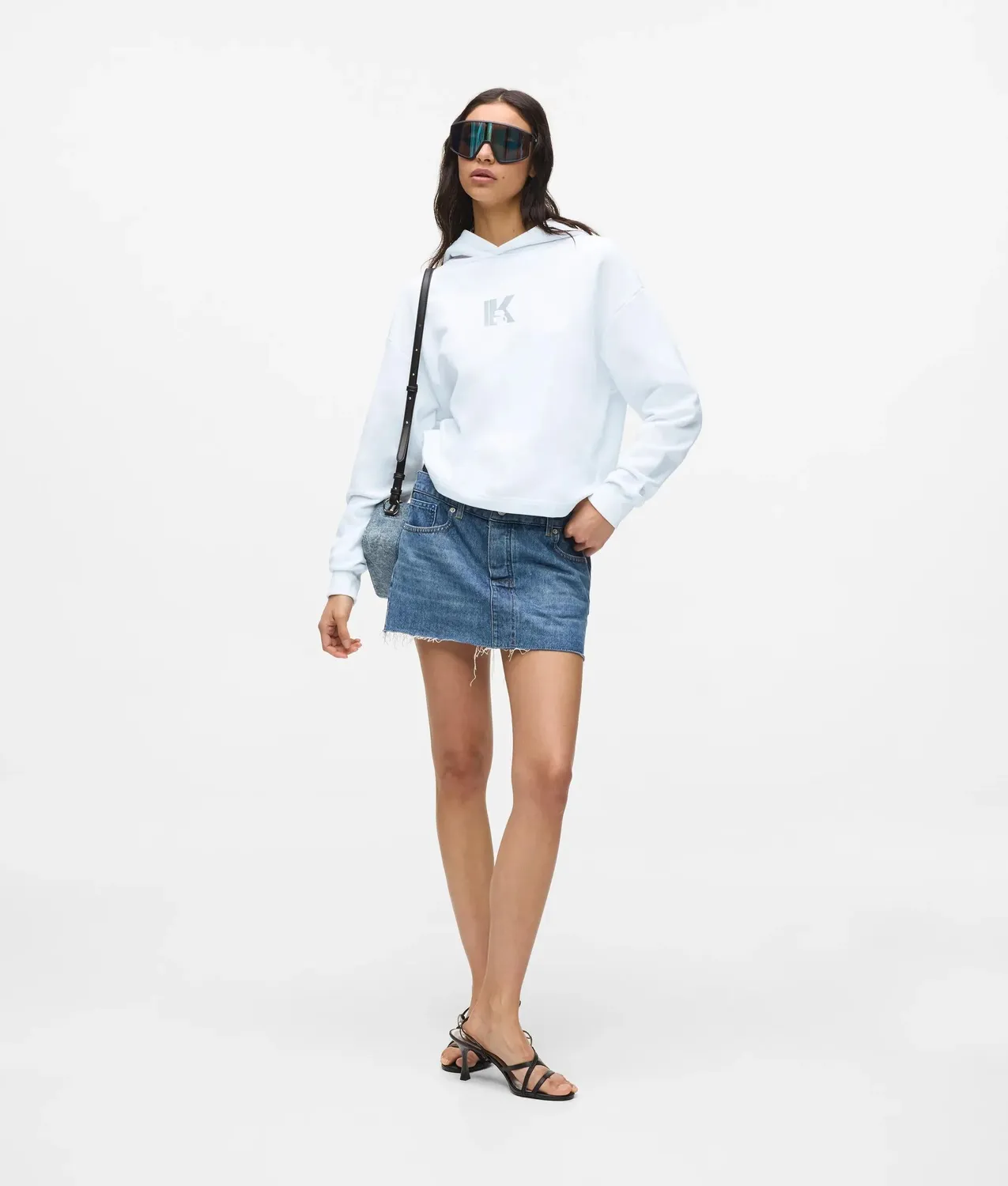 Karl Lagerfeld KL Jeans Regular K Logo Hoodie Baumwolle
