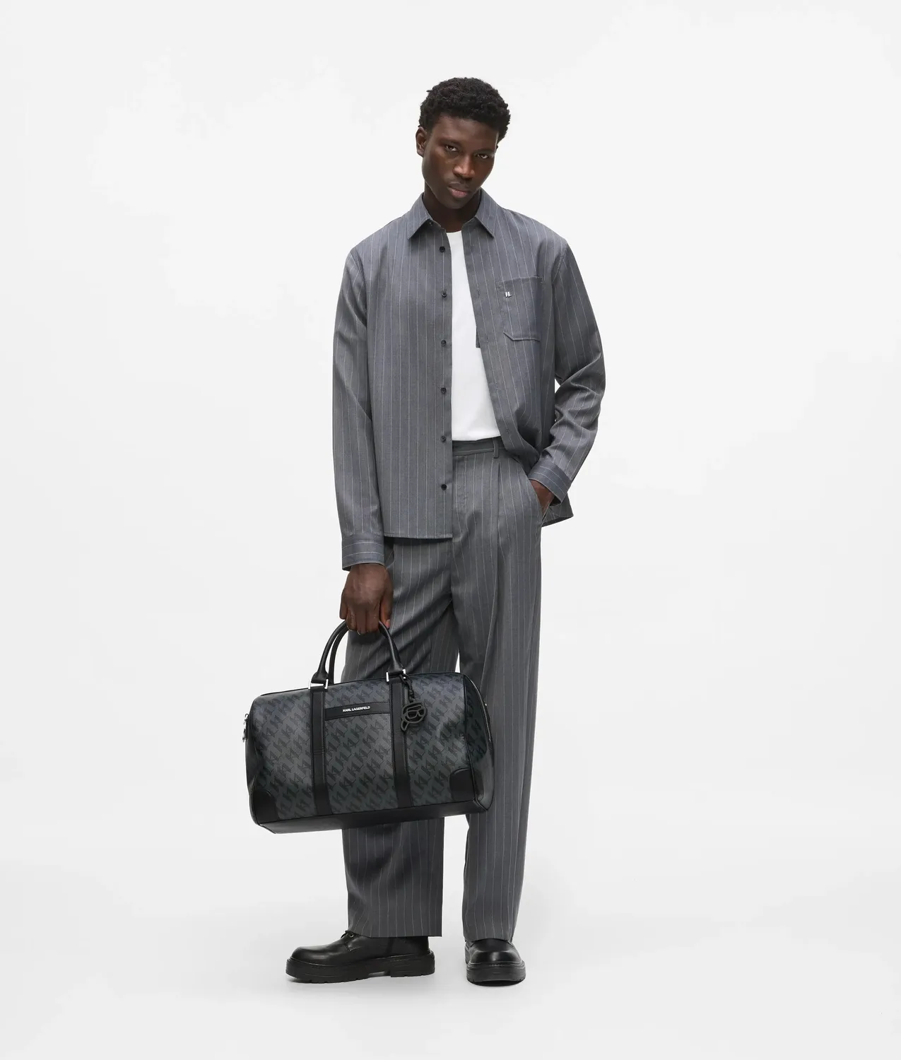 Karl Lagerfeld Ikon Monogram Weekender Tasche Herren