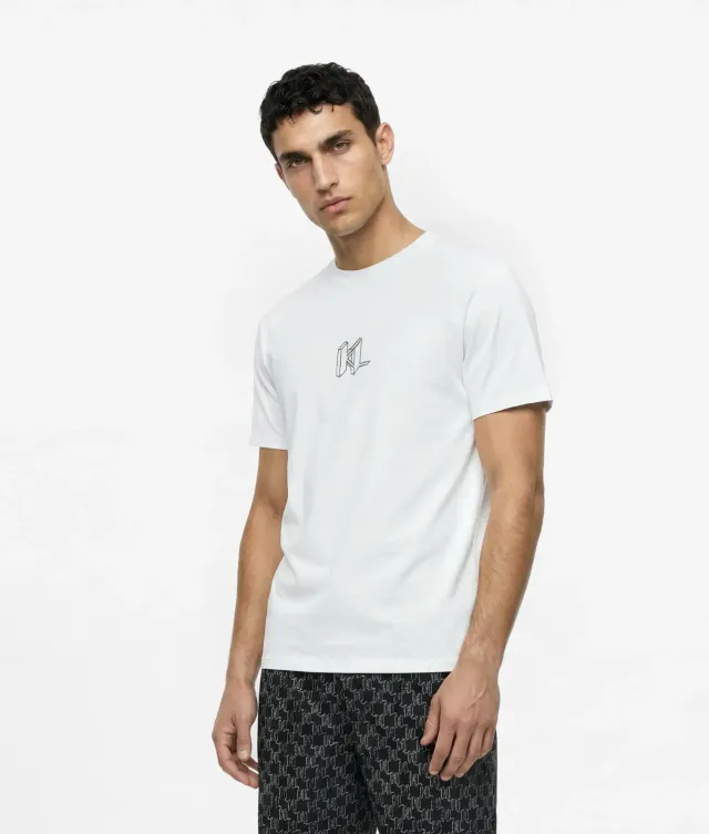 Karl Lagerfeld Monogram Pyjama-Shirt Bio-Baumwolle