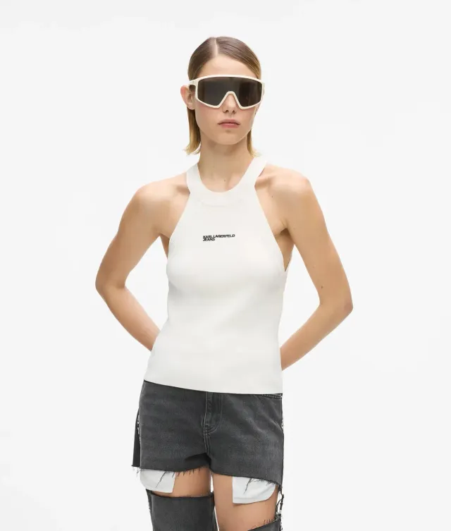 Karl Lagerfeld KL Jeans Racer Tank Top Strick Logo