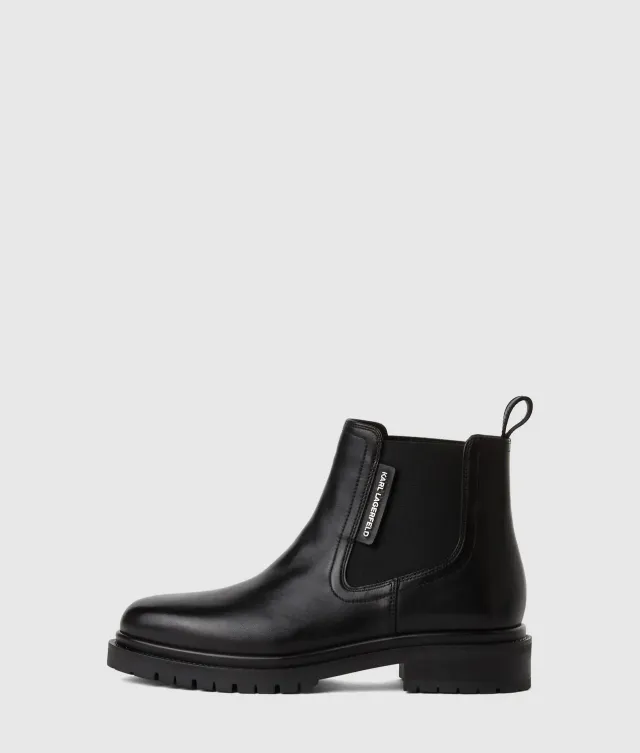 Karl Lagerfeld Binky Ankle Boots Stiefeletten Leder schwarz