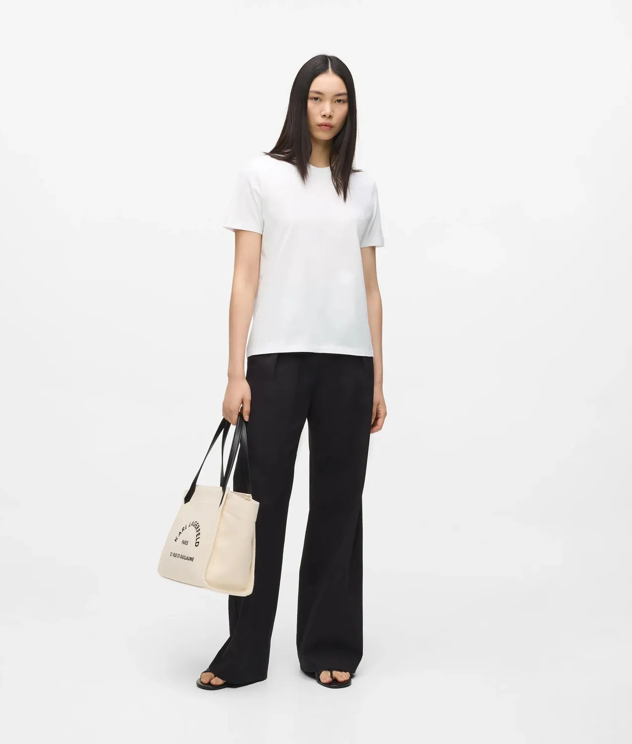 Karl Lagerfeld Signature T-Shirt Bio-Baumwolle regular