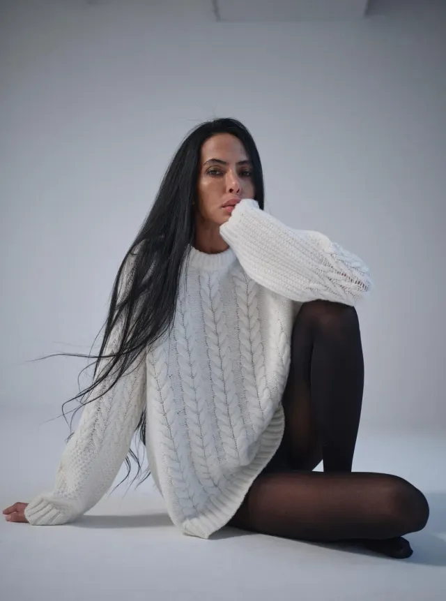 Mos Mosh Sweet Darling Knit Pullover Weiß Wollmix
