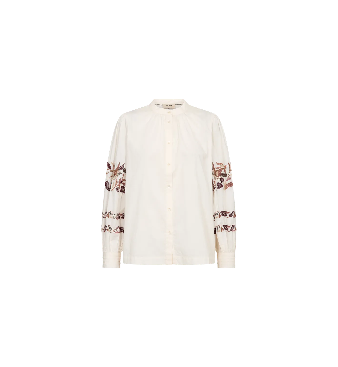 Mos Mosh MMNotto Embroid Hemdbluse Ecru Stickerei