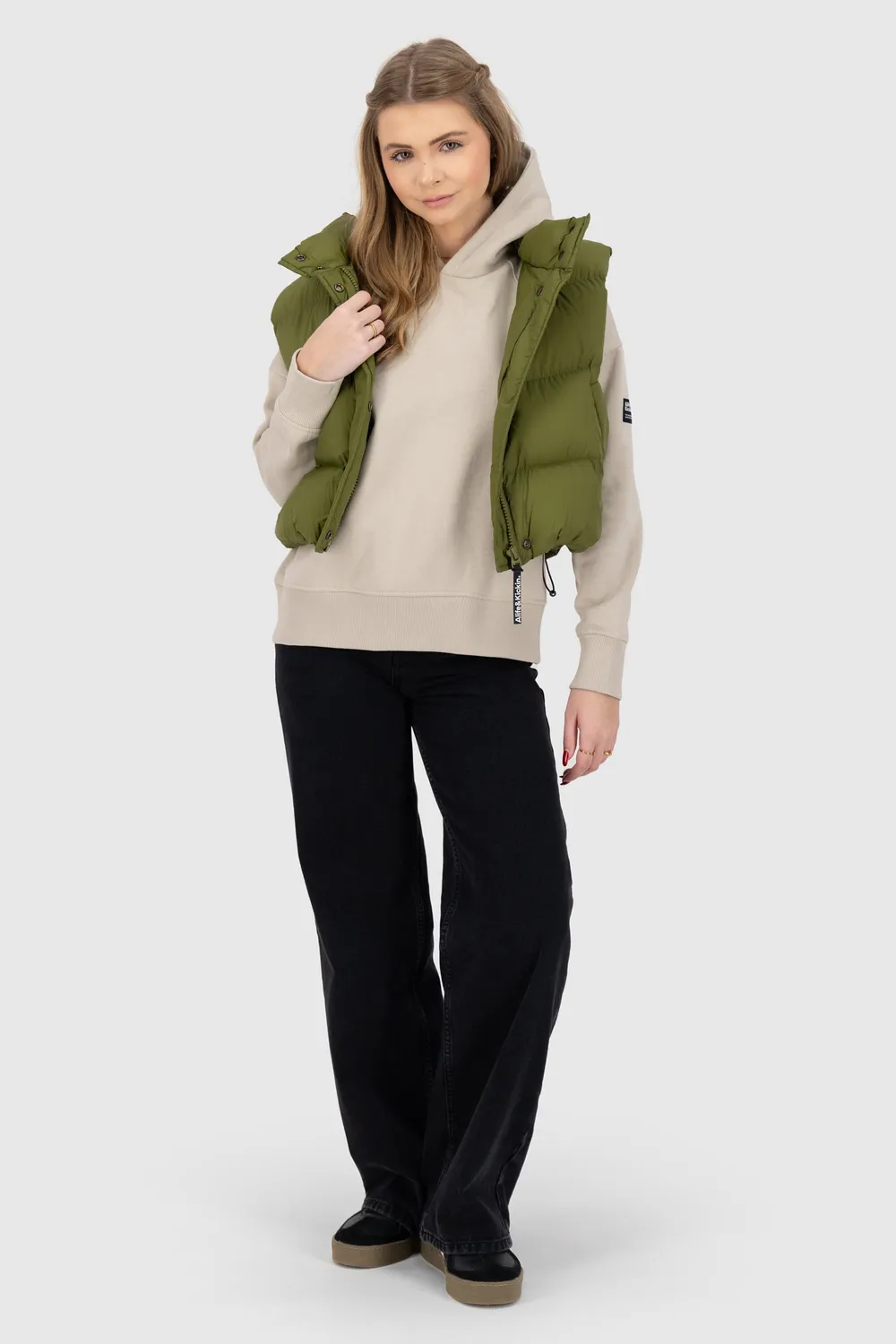 Alife & Kickin JessyAK A Hoodie beige Damen oversize