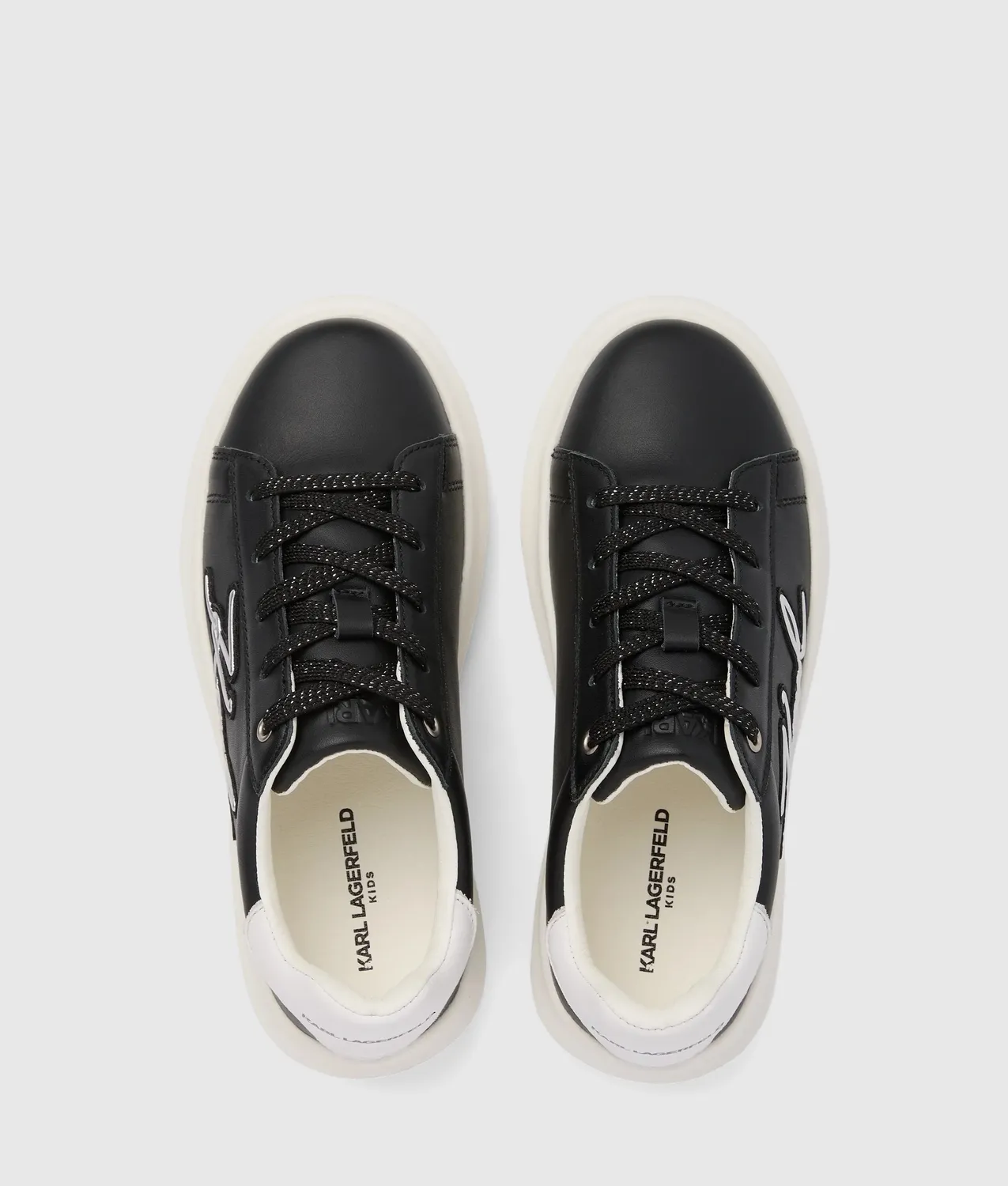 Karl Lagerfeld Signature Mädchen Sneaker Leder Schnürer