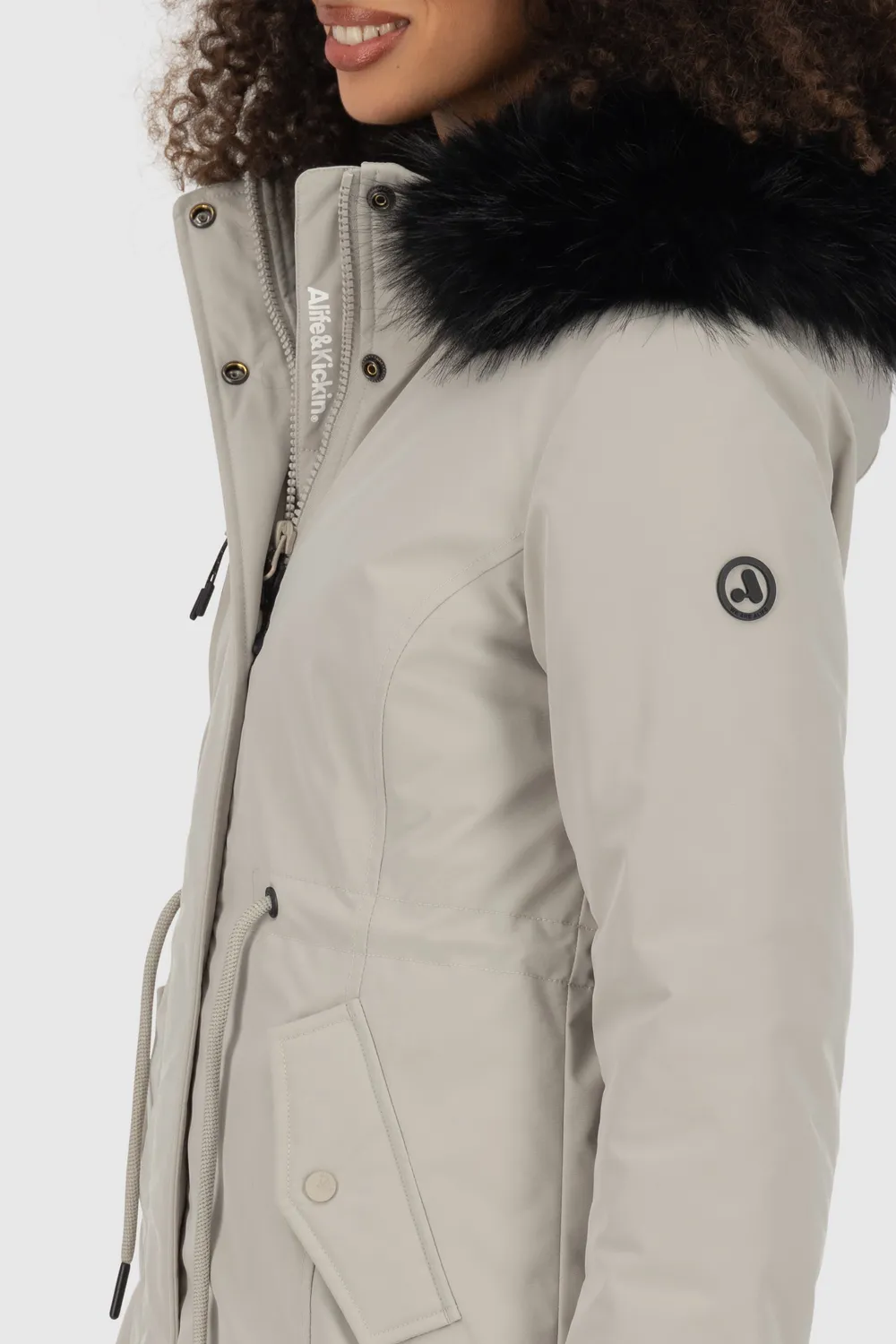 Alife & Kickin KierseyAK A Parka Beige Teddyfutter Damen