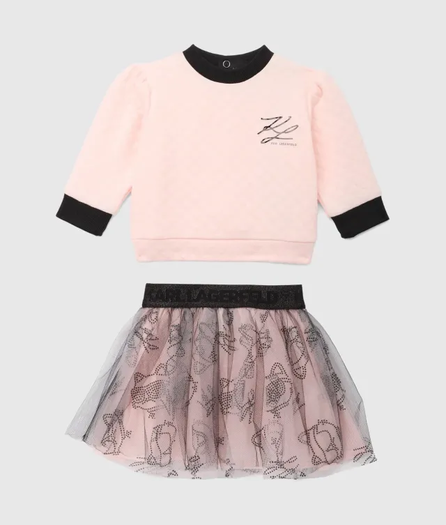 Karl Lagerfeld Baby Ikon Set Sweatshirt Rock 2-teilig