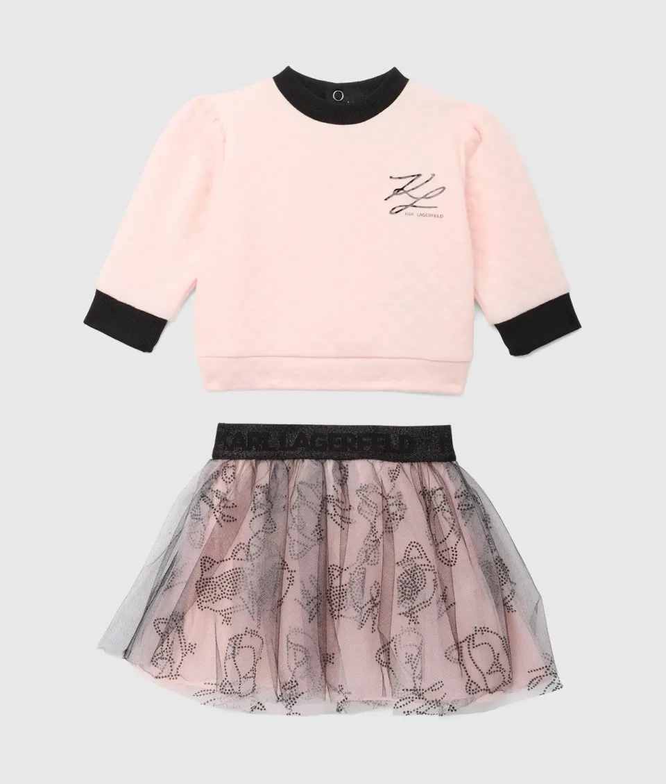 Karl Lagerfeld Baby Ikon Set Sweatshirt Rock 2-teilig