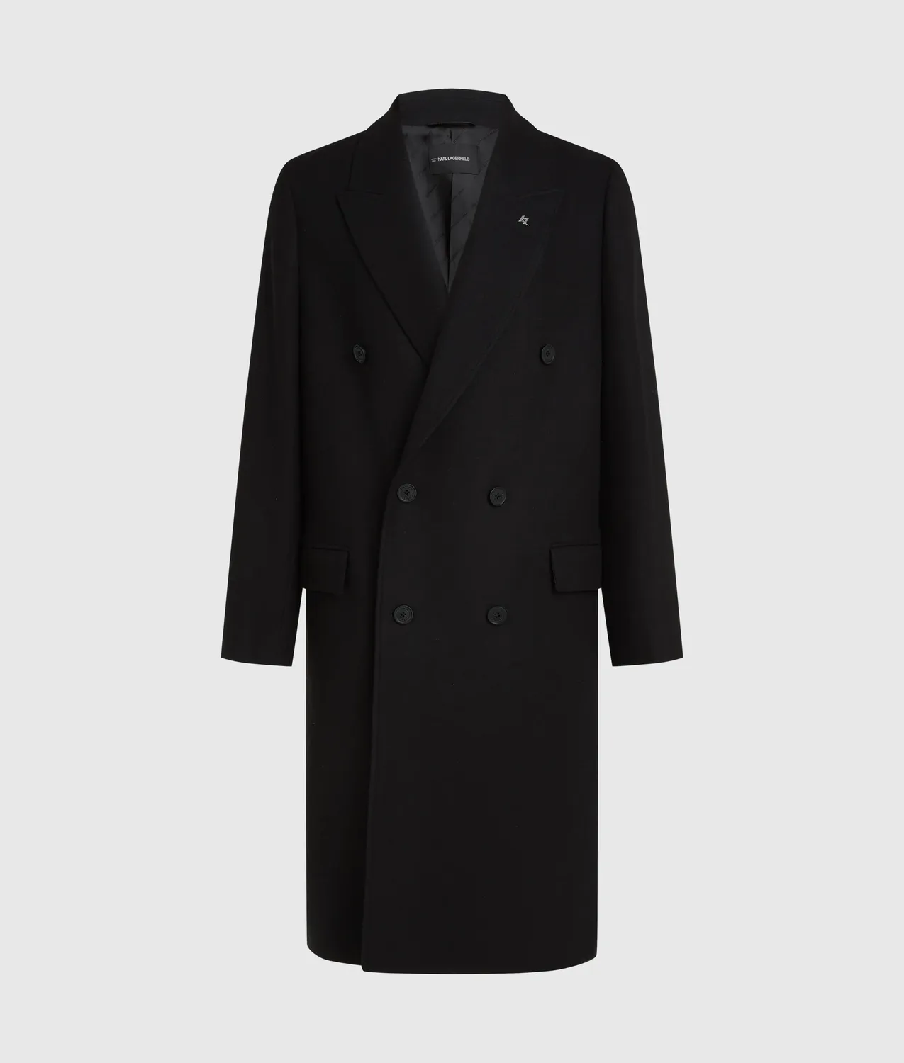 Karl Lagerfeld Mantel Wollmix lang zweireihig