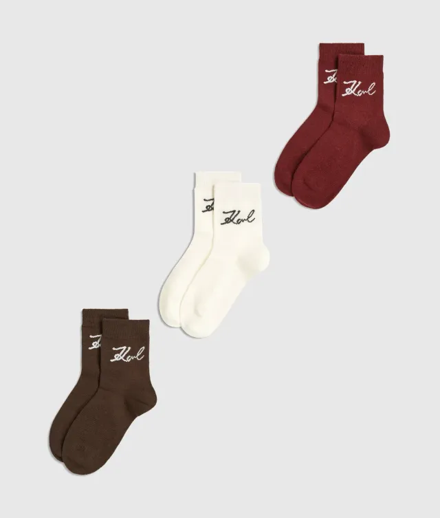 Karl Lagerfeld Signature Socken 3er-Pack Gr. 5-8 Stick