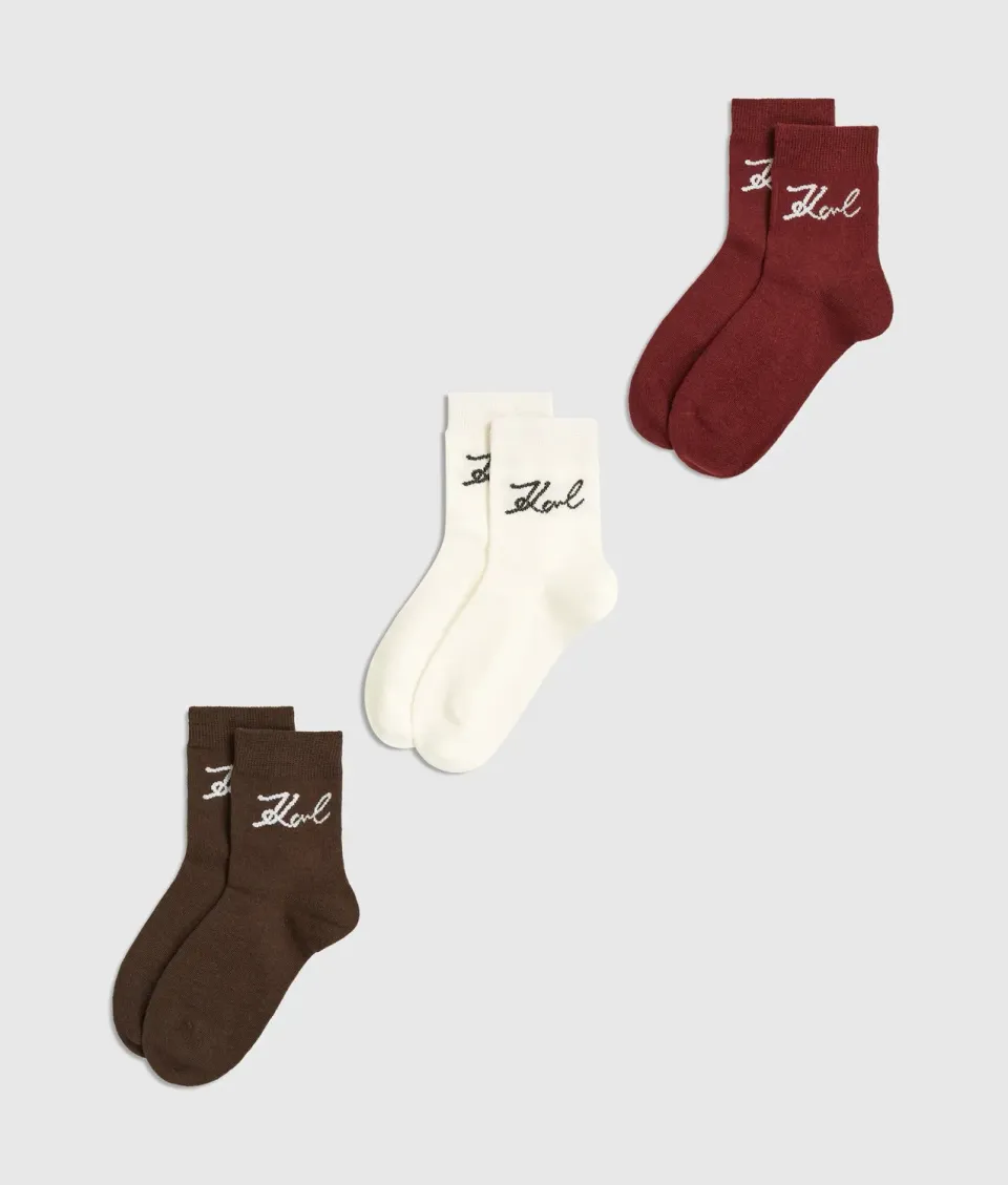 Karl Lagerfeld Signature Socken 3er-Pack Gr. 5-8 Stick