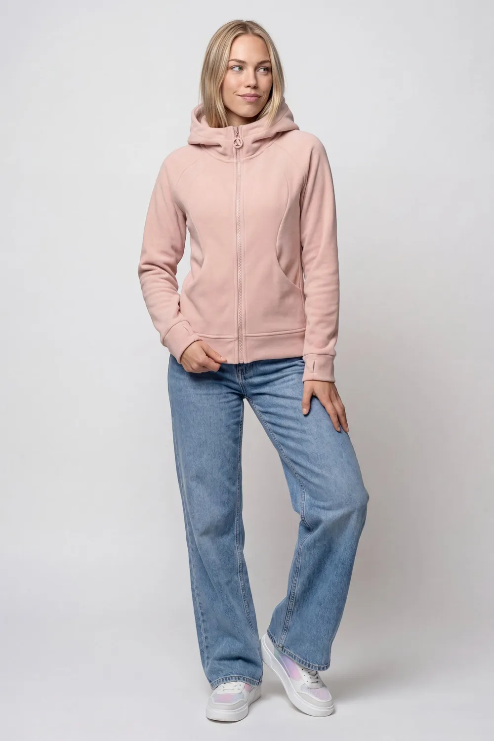Alife & Kickin AyuAK F Fleecejacke Damen Pink mit Kapuze