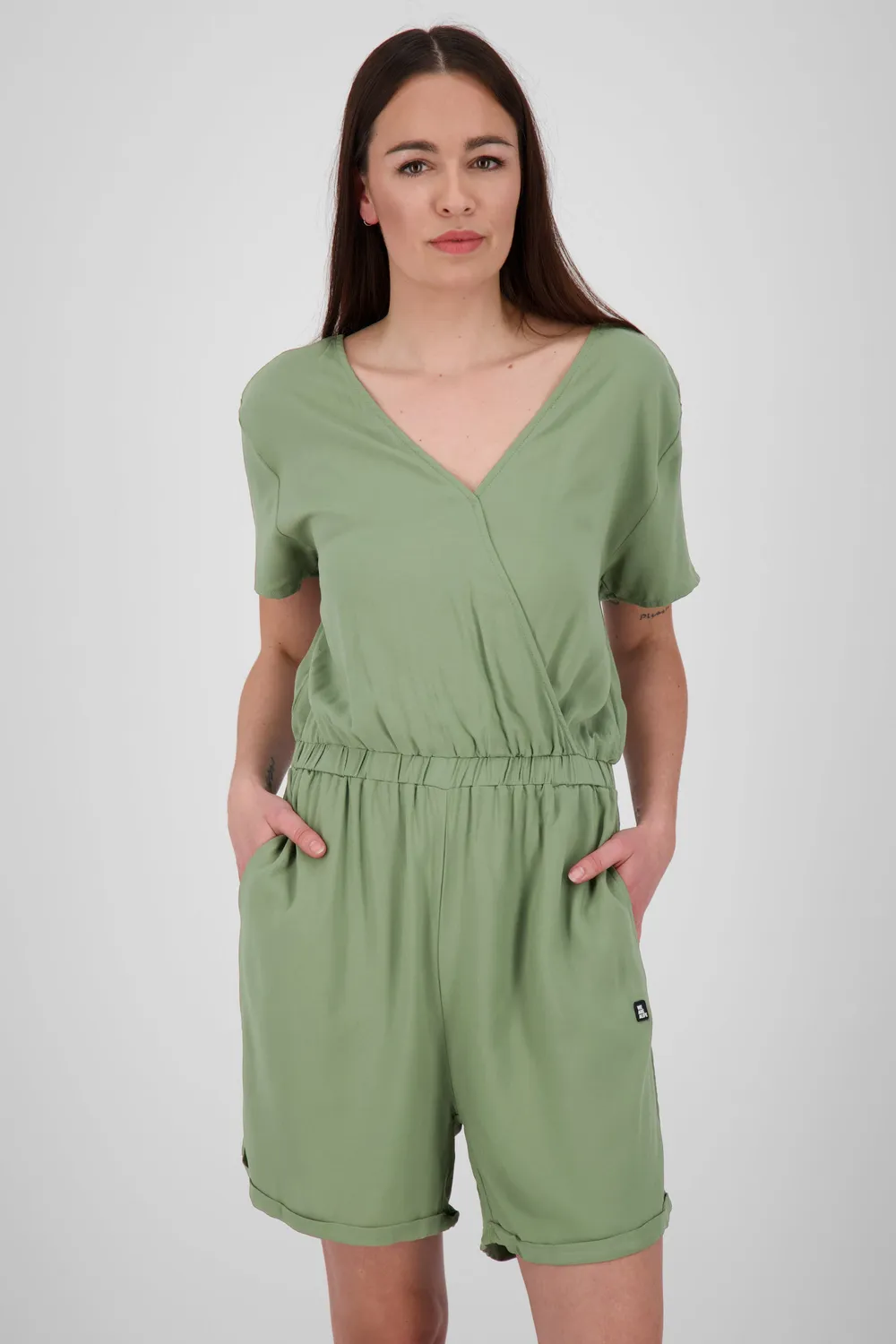 Alife & Kickin HellaAK A Jumpsuit Grün kurz Viskose