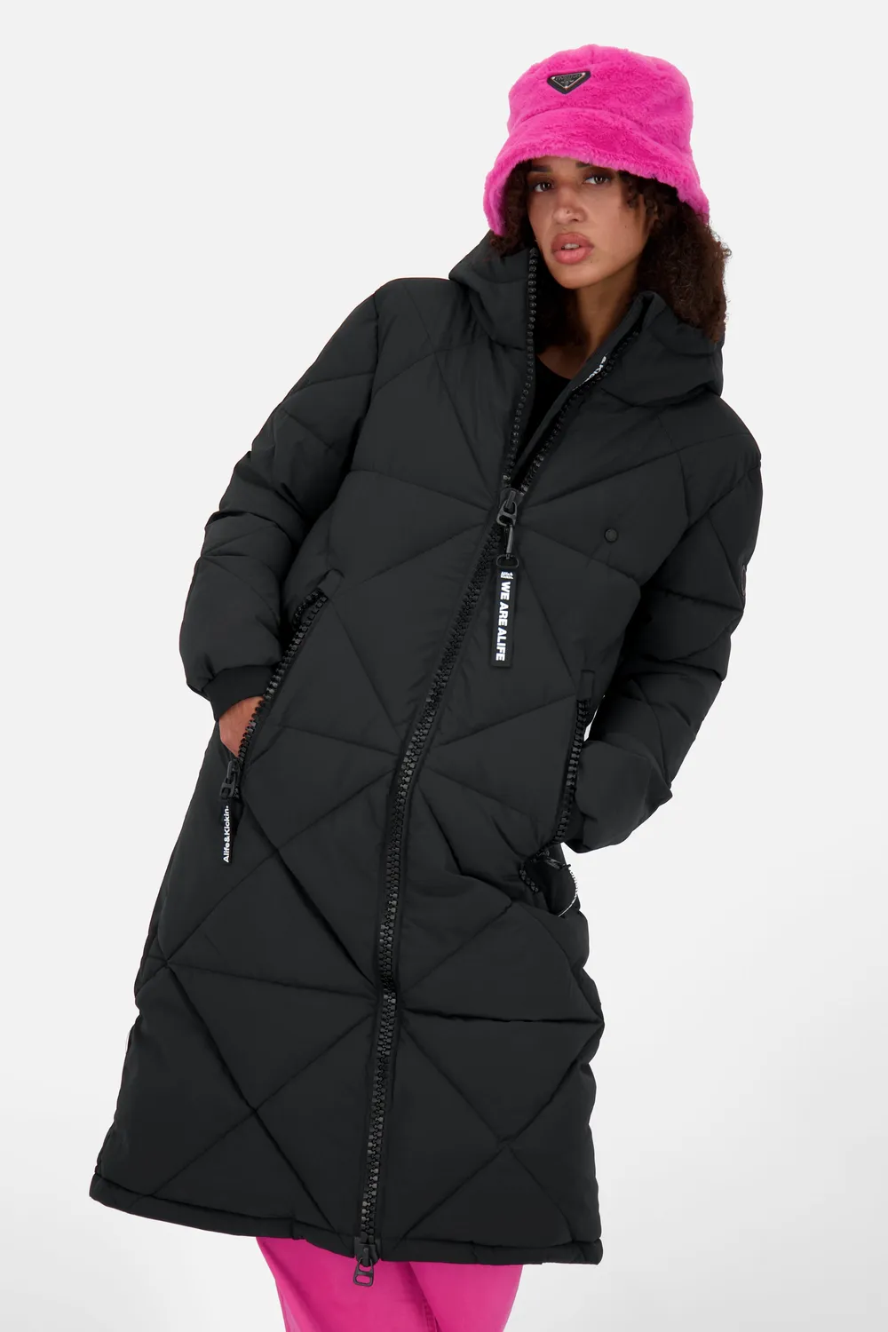 Alife & Kickin EnyaAK A Puffermantel Schwarz lang
