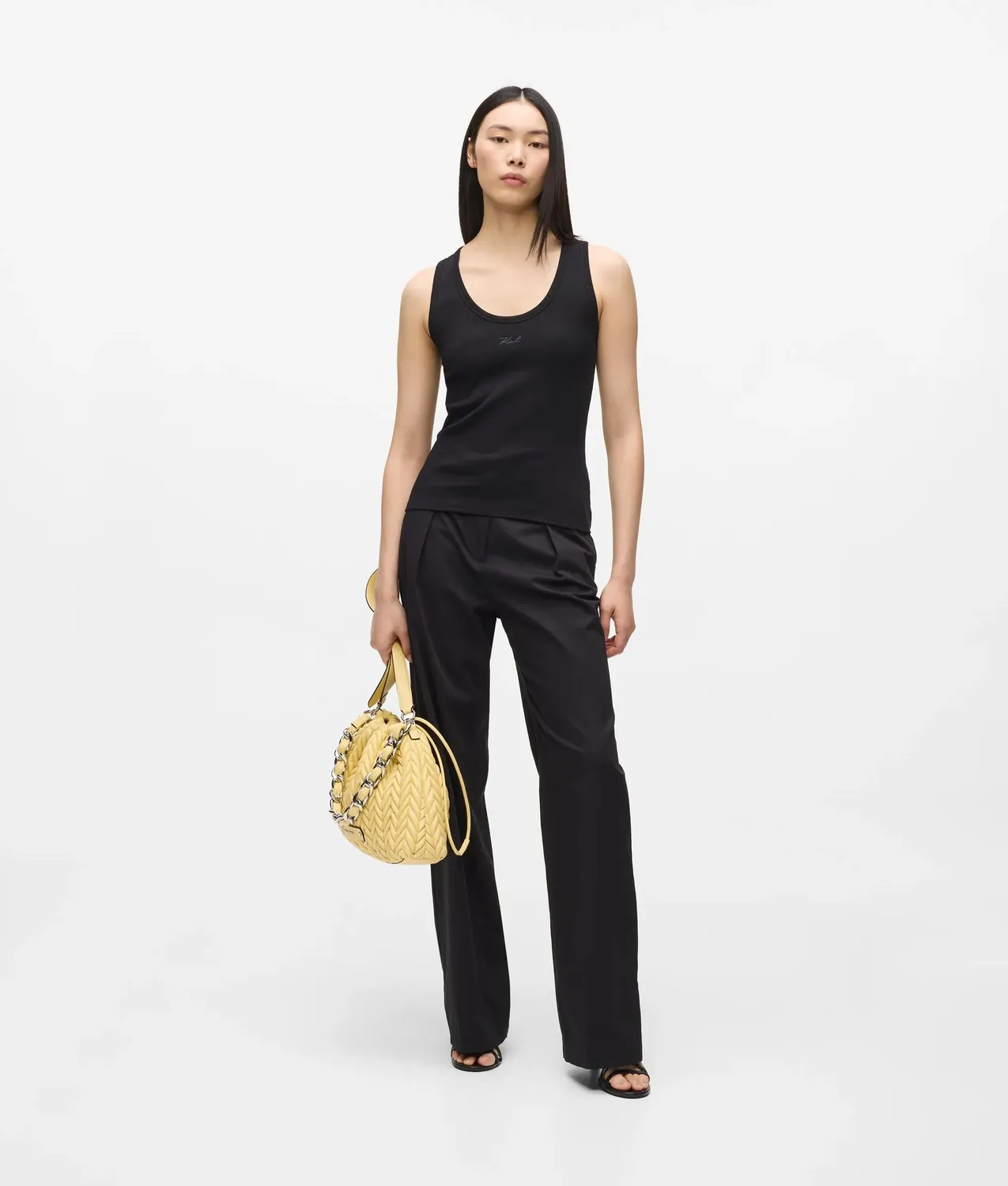 Karl Lagerfeld Signature Tanktop Stretch Rundhals