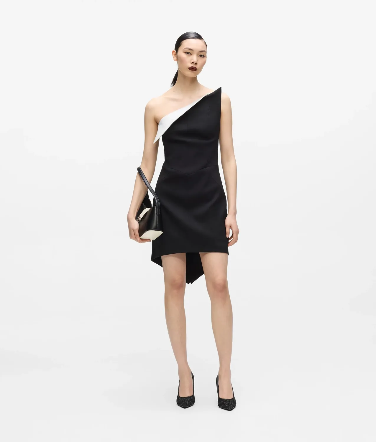 Karl Lagerfeld KL Studio Kleid asymmetrisch Wolle