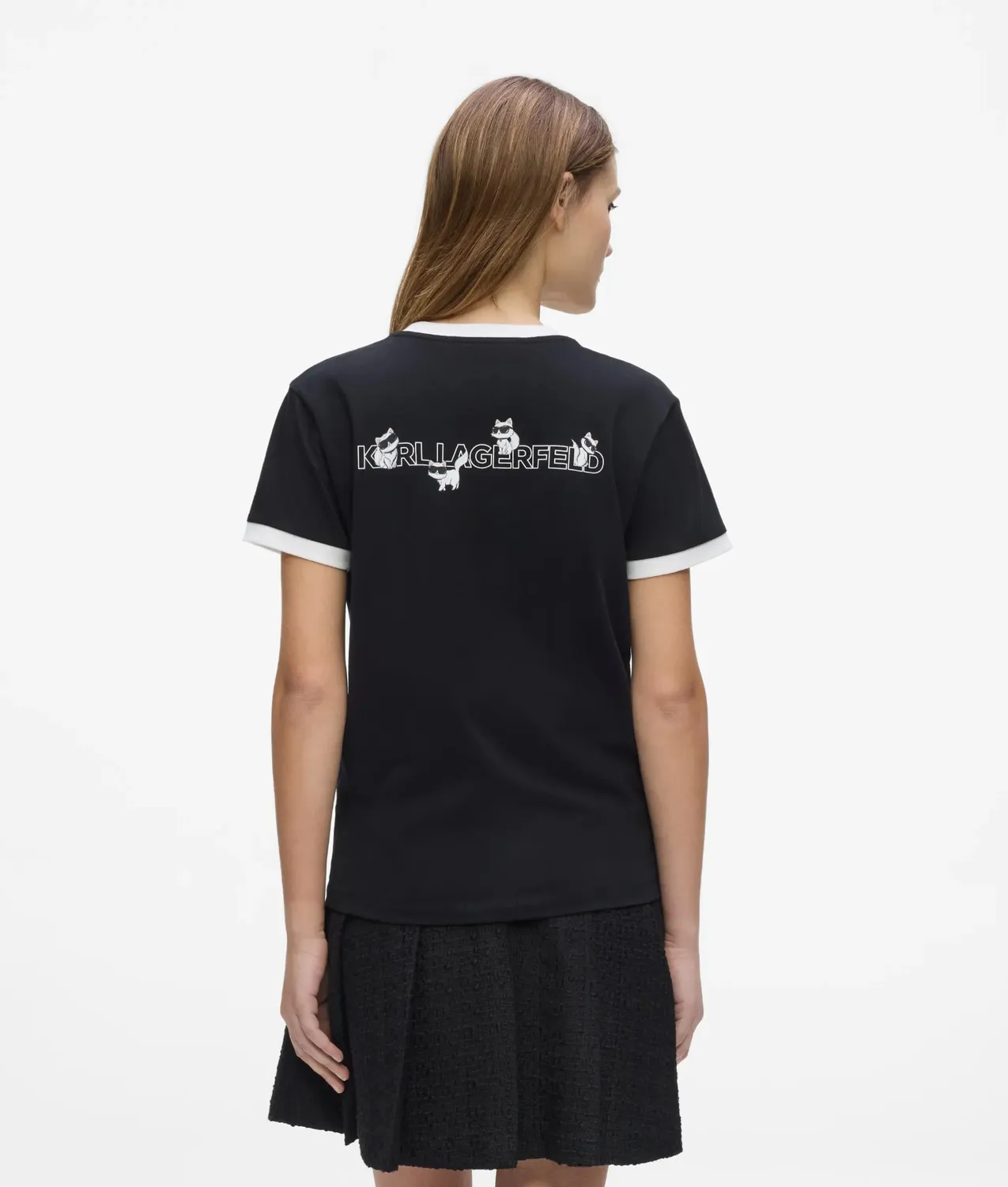 Karl Lagerfeld Ikon Choupette T-Shirt Slim-Fit Grafik