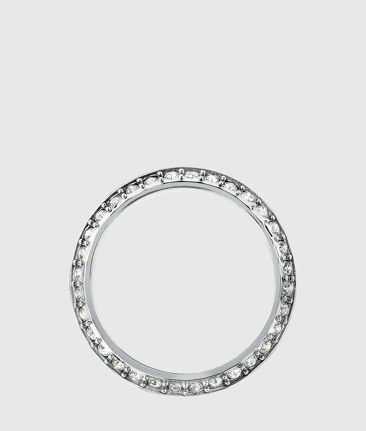 Karl Lagerfeld Silver Crystal Ring Silber Grösse 12-18 Strass