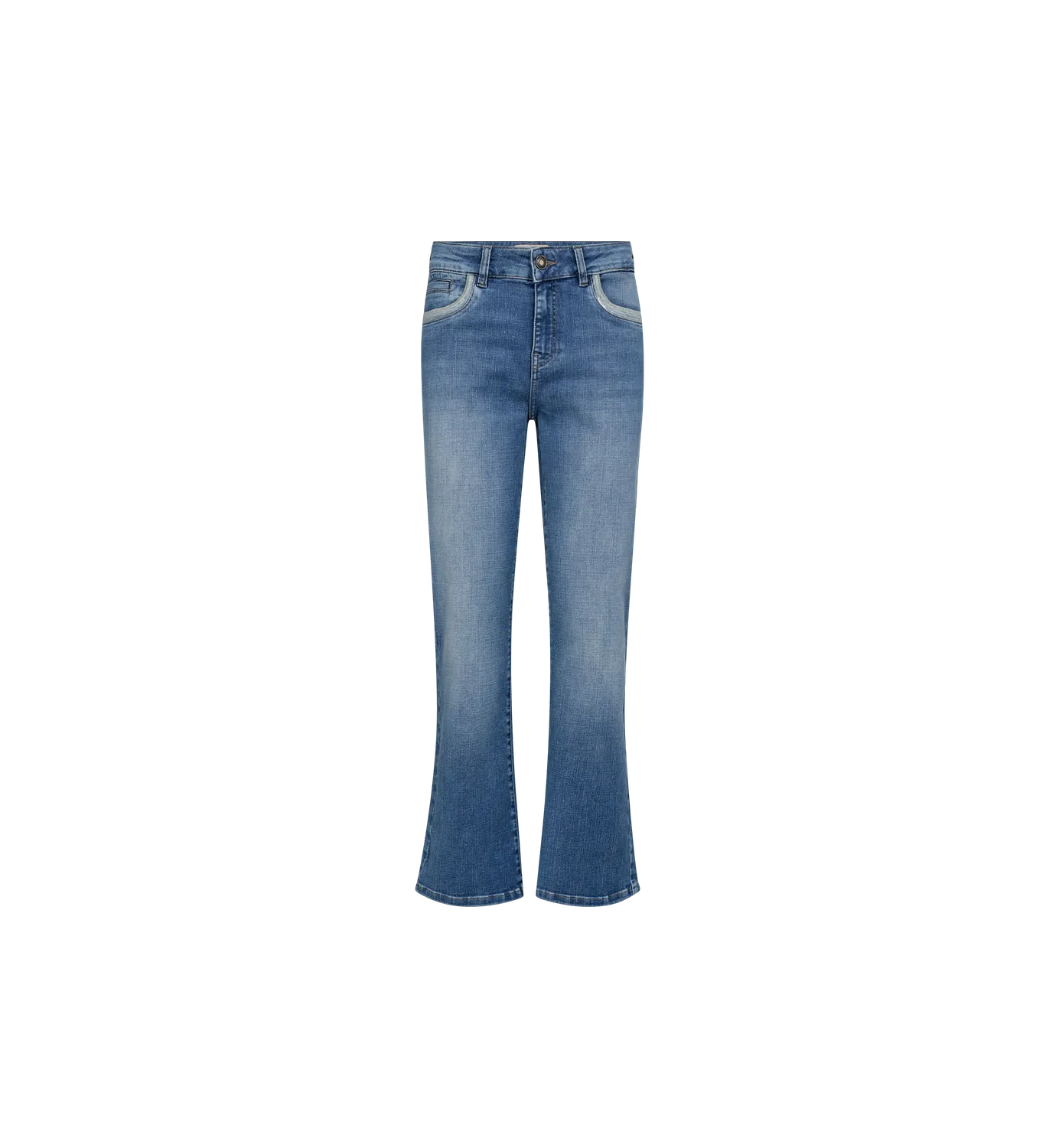 Mos Mosh MMCecilia Perla Jeans Mid Blue Flare High Waist