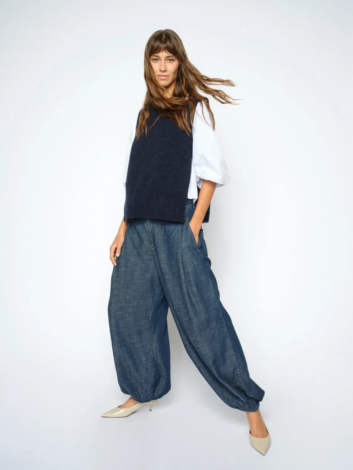 Mos Mosh Marah Pagato Jeans Dark Blue 32 High Waist