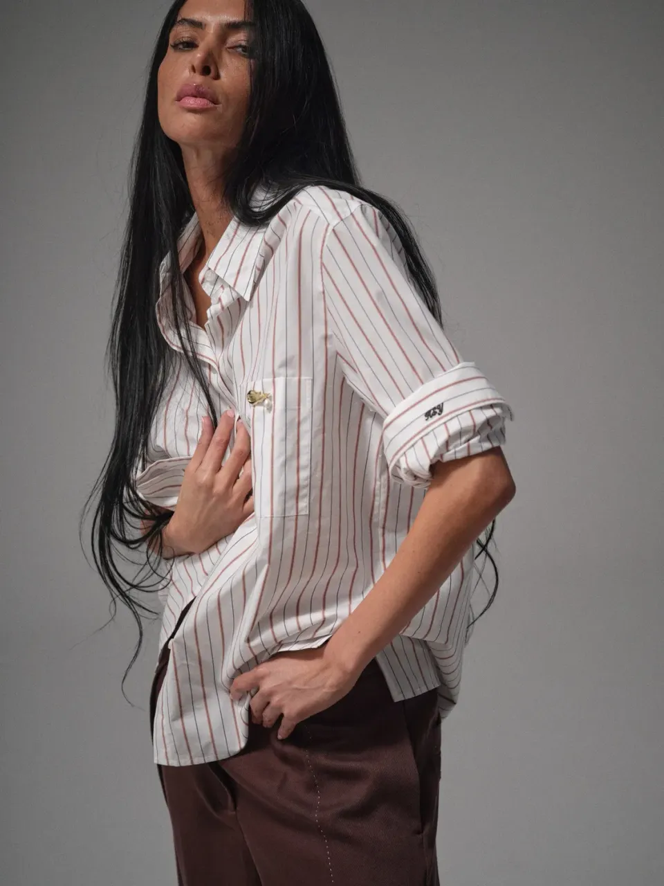 Mos Mosh MMHKind Stripe Shirt Hemd weiß gestreift