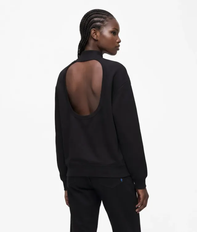 Karl Lagerfeld KL Jeans Sweatshirt Rollkragen Rückenfrei