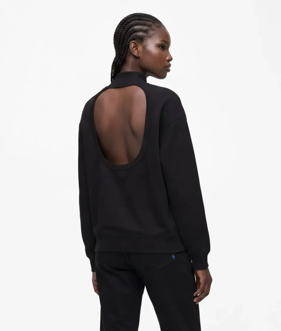 Karl Lagerfeld KL Jeans Sweatshirt Rollkragen Rückenfrei
