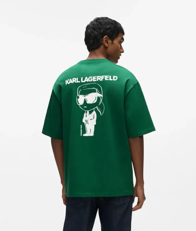 Karl Lagerfeld Ikon T-Shirt Unisex Crew-Neck Rücken-Print
