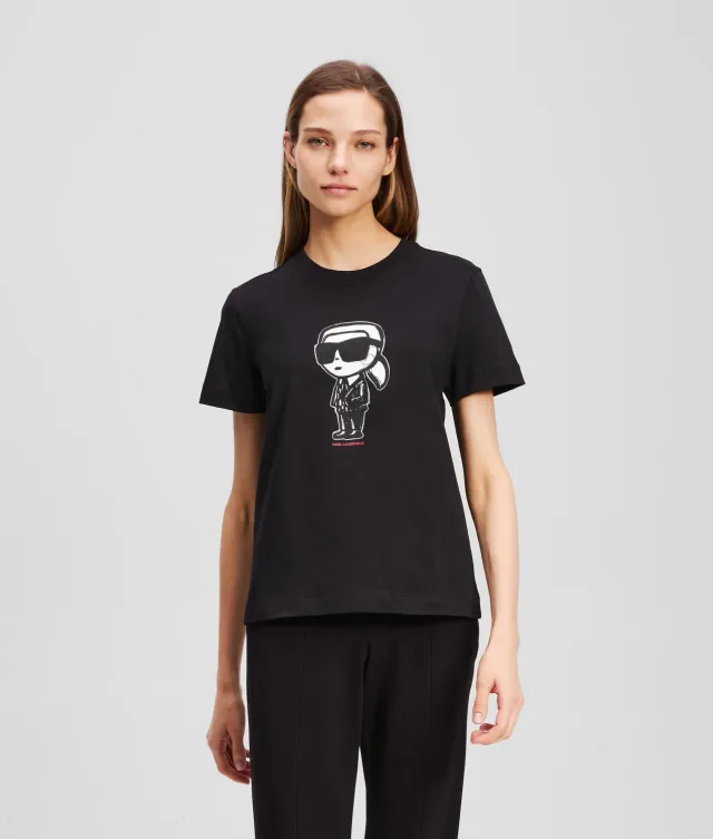 Karl Lagerfeld Ikon Sketch T-Shirt Print Baumwolle Unisex