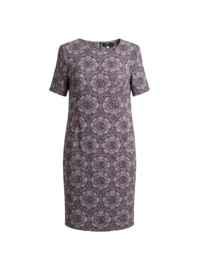 Gloriette Ornament Print Minikleid Braun Baumwolle