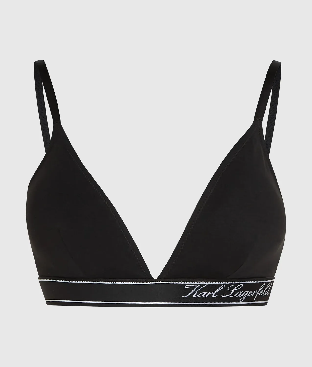 Karl Lagerfeld Piped Triangle Bralette Bio