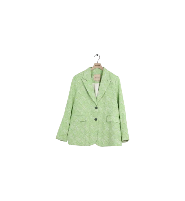 Mos Mosh ReLoved MMIvory Leela Blazer Gr.38 Grün Fischgrat