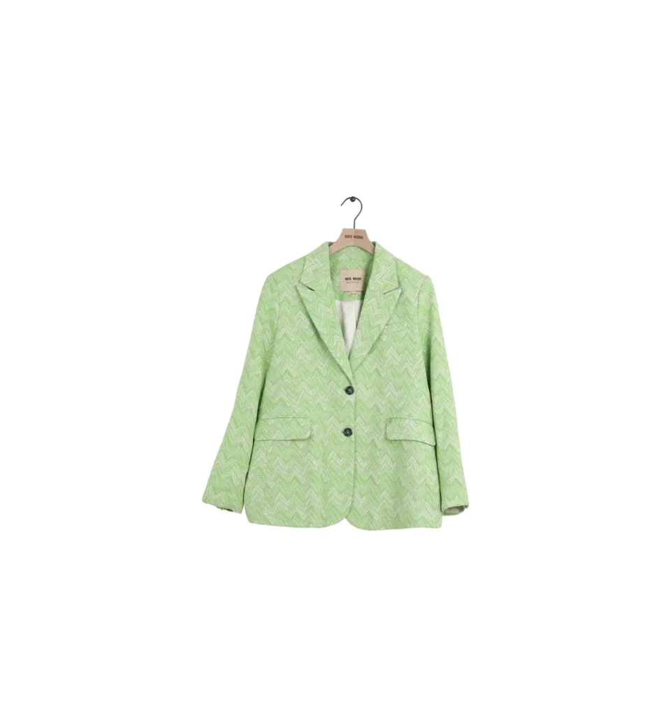 Mos Mosh ReLoved MMIvory Leela Blazer Gr.38 Grün Fischgrat
