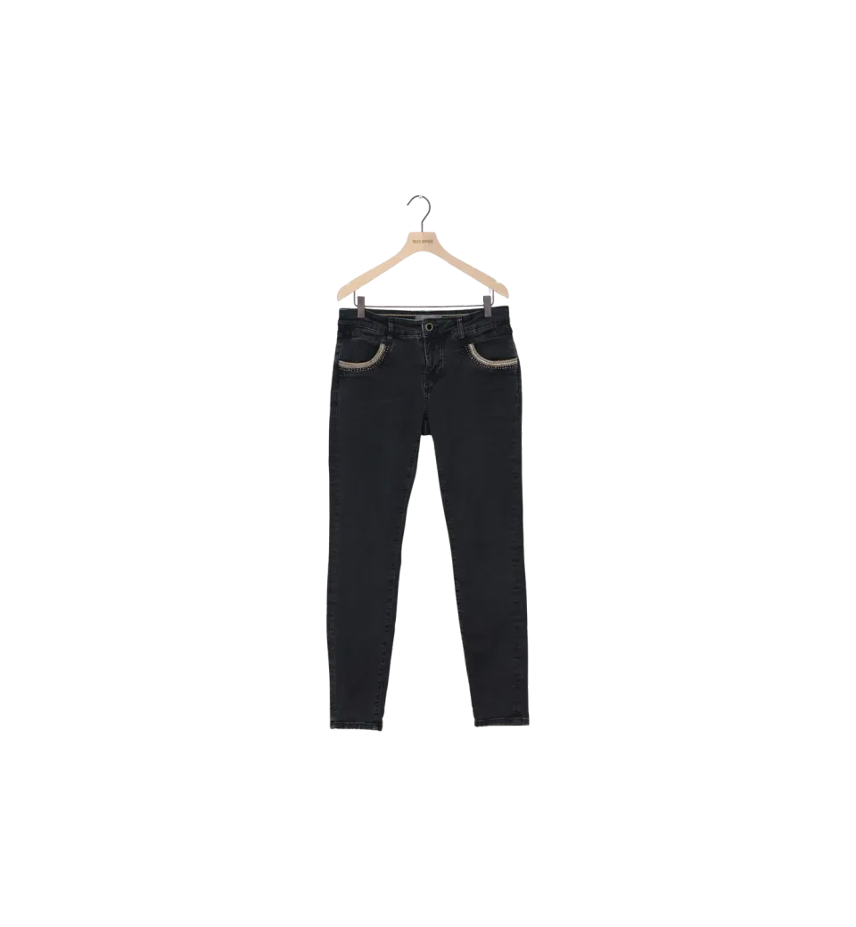 Mos Mosh MMNaomi Perla Jeans schwarz Regular 28 Pailletten