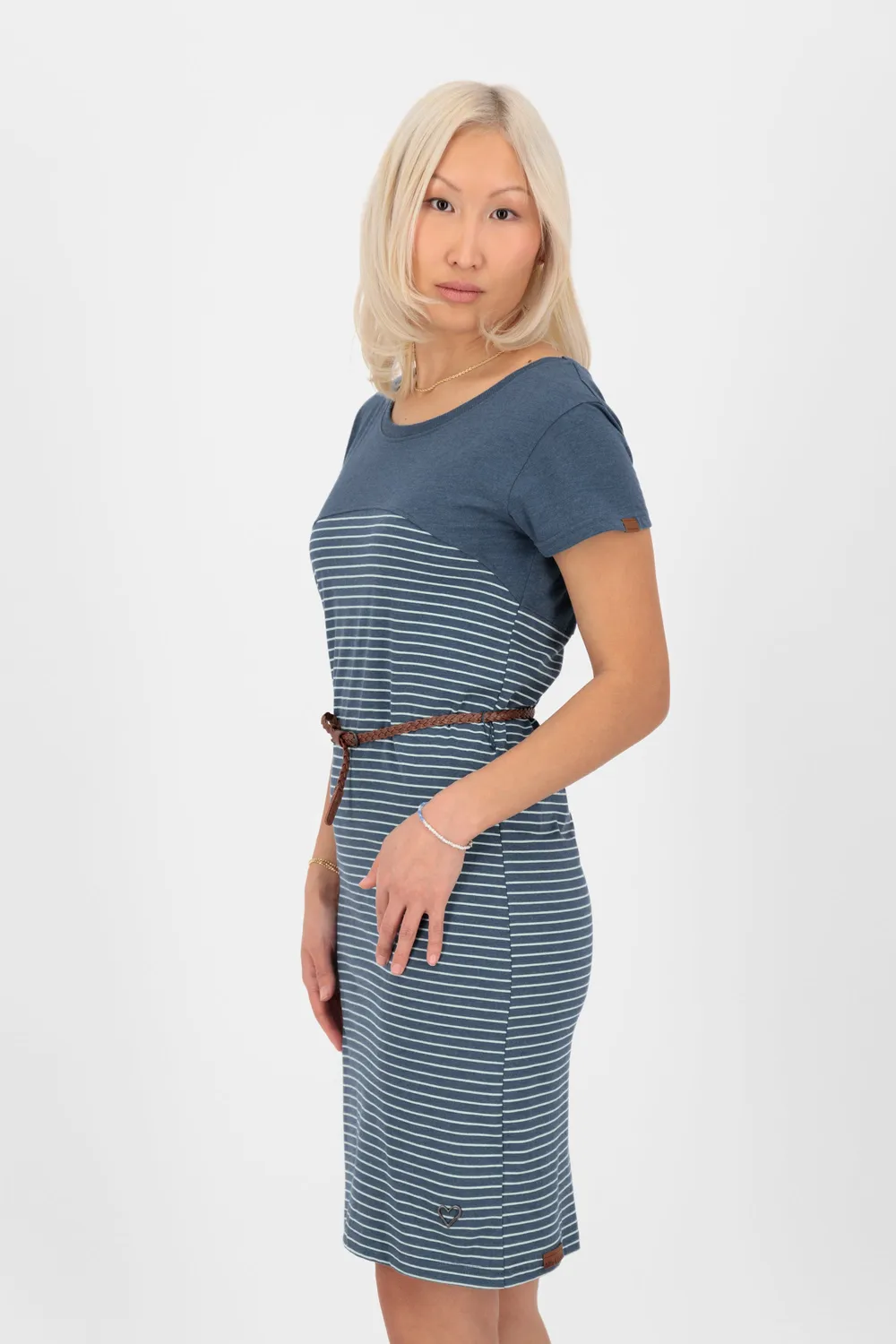 Alife & Kickin ClarinaAK Z Shirtkleid Dunkelblau Streifen