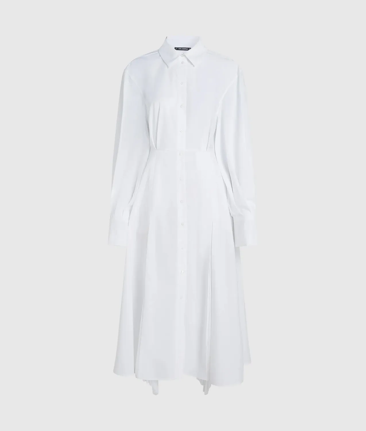 Karl Lagerfeld Poplin Hemdkleid Bio-Baumwolle plissiert