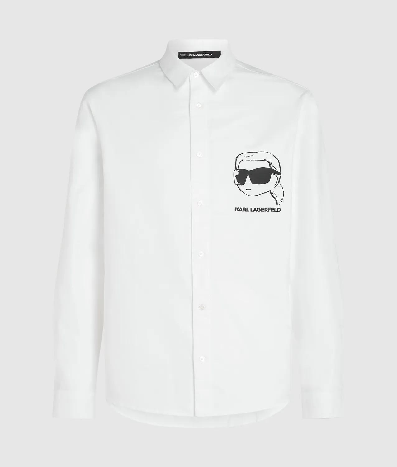 Karl Lagerfeld Ikon Sketch Hemd Baumwolle