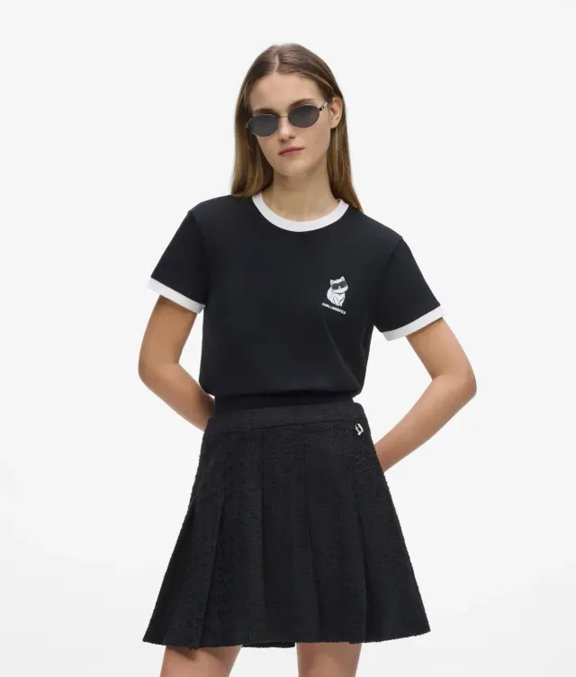 Karl Lagerfeld Ikon Choupette T-Shirt Slim-Fit Grafik