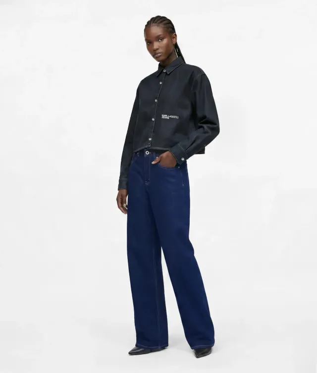Karl Lagerfeld KL Jeans Glitter High-Rise Relaxed Jeans