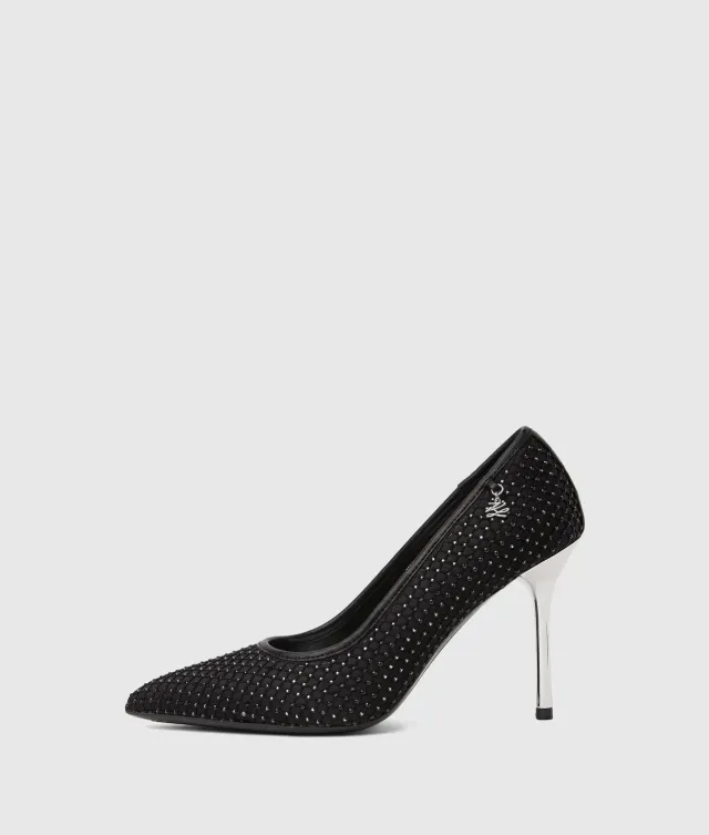 Karl Lagerfeld Sarabande Mesh Heels Stiletto mit Strass spitz