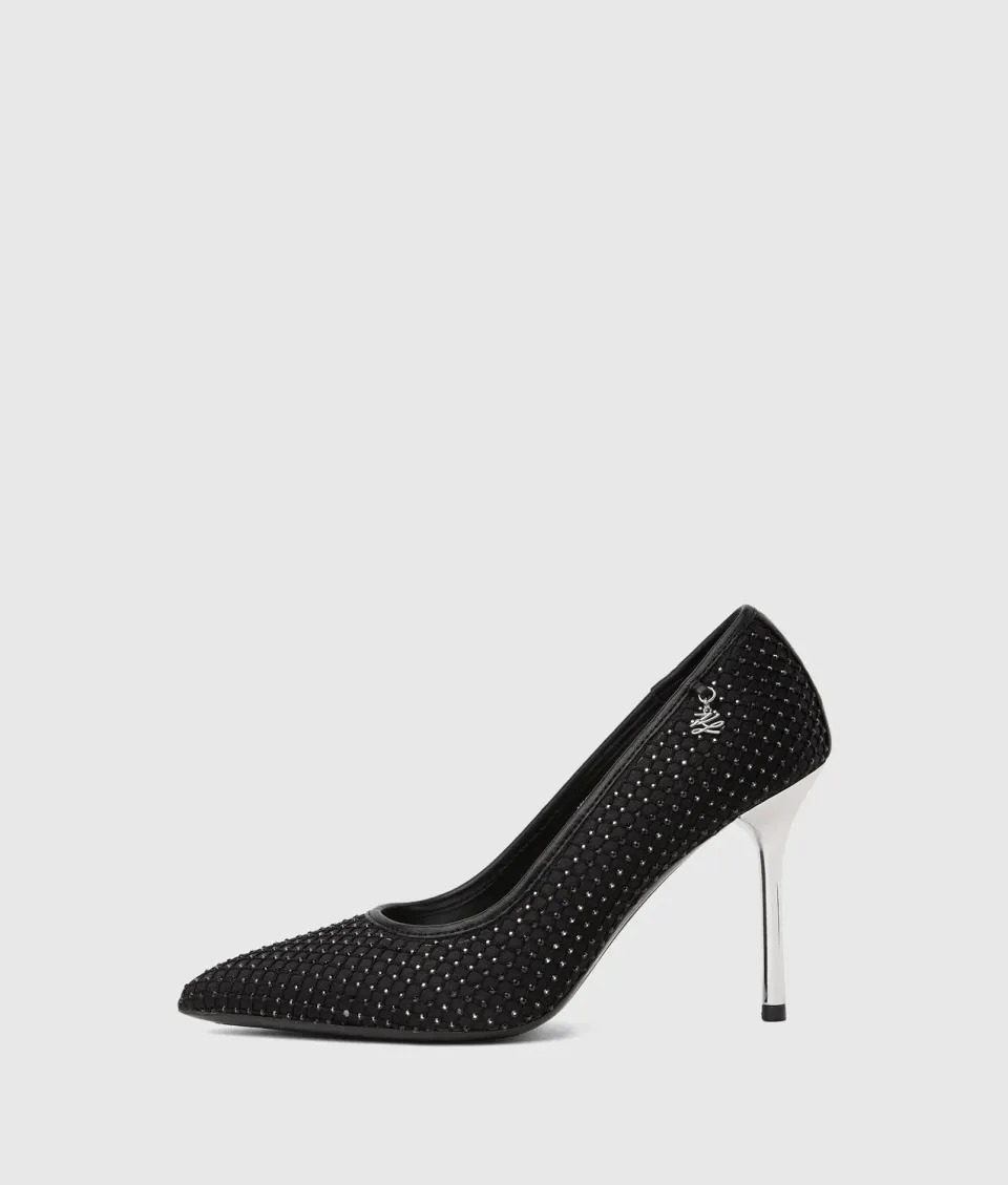 Karl Lagerfeld Sarabande Mesh Heels Stiletto mit Strass spitz