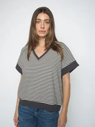 Mos Mosh MMHolt Stripe Sweatshirt Kurzarm Gestreift
