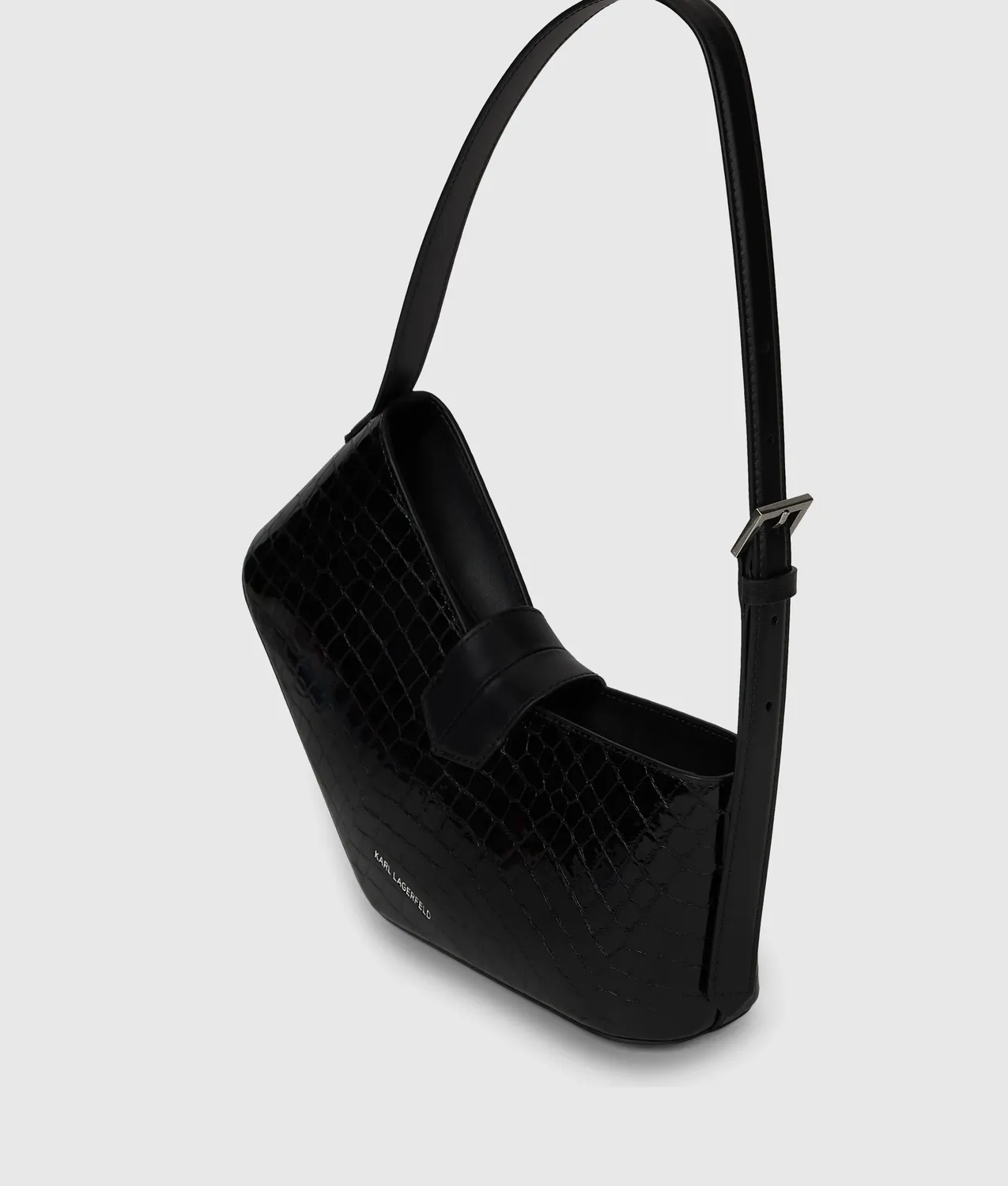 Karl Lagerfeld K/Studio Autograph Schultertasche Kroko
