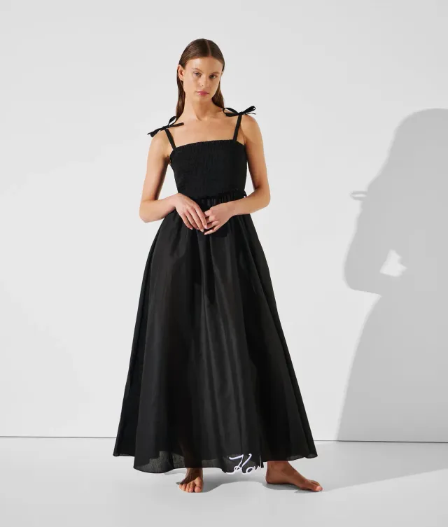 Karl Lagerfeld K/Signature Strandkleid lang Stickerei