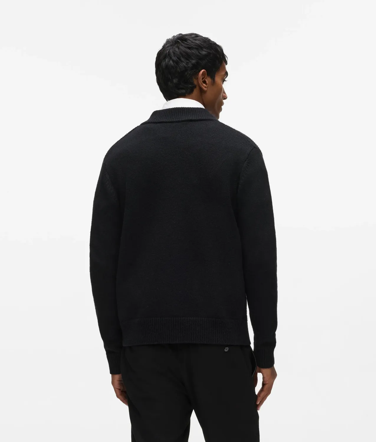 Karl Lagerfeld Cable-Knit Zip Strickjacke Wolle Herren