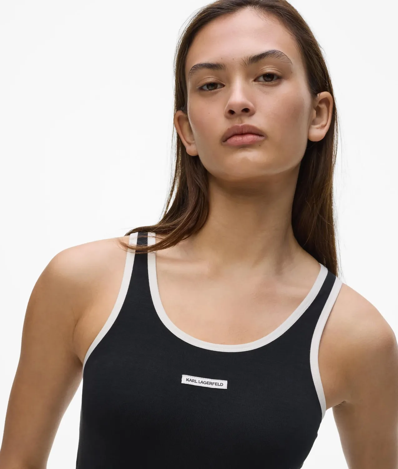 Karl Lagerfeld Monochrome Thong Body Cut-Outs