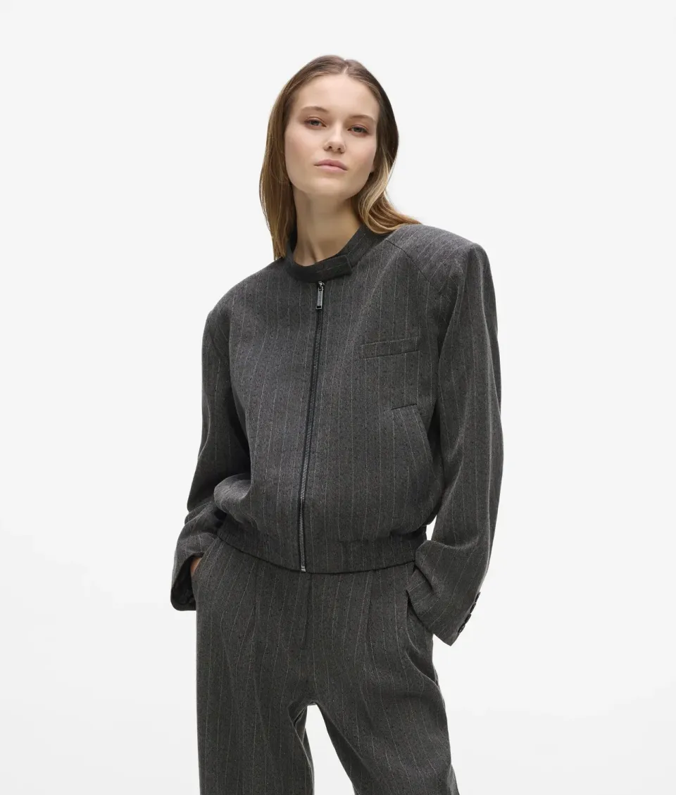 Karl Lagerfeld Bomberjacke Pinstripe Strass XS-XL