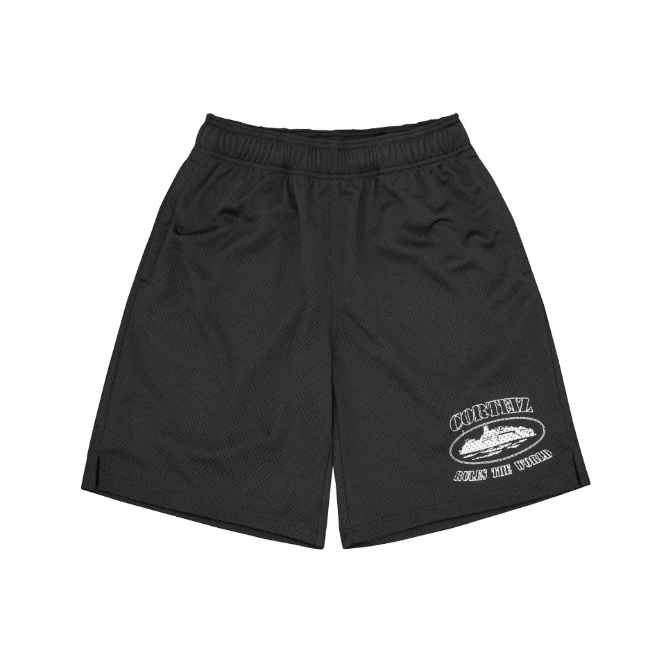 Corteiz OG Alcatraz Mesh Short Schwarz mit Zip